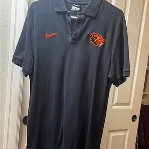 Nike Black Polo Shirt Oregon State Classic Design